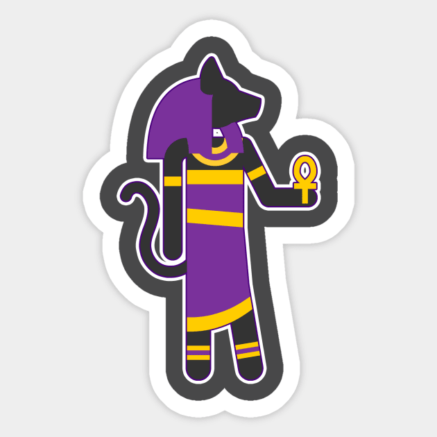 Simple Gods - Bastet Sticker by DoctorDestructoDome